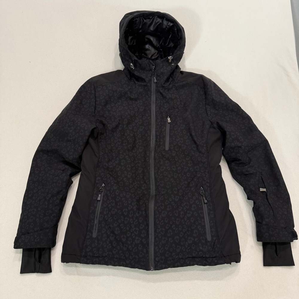 Avalanche Outdoor Supply Co Black Leopard Print Weather Shield Ski Jacket M